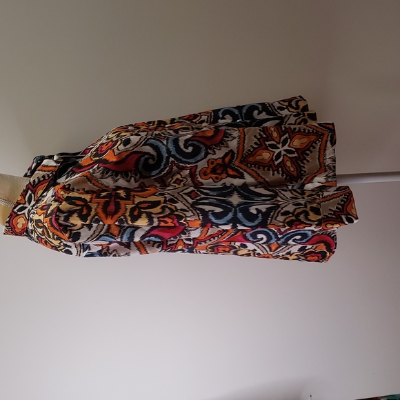 Chico's size 1 brightly colored button down shirt.  F39 - Picture 3 of 9